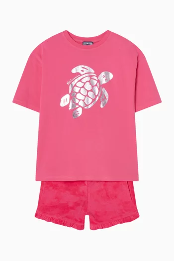 Turtle Oversize T-shirt in Cotton