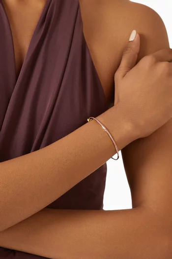 Zeus Pink Sapphire Pavé Bracelet in 18kt Gold