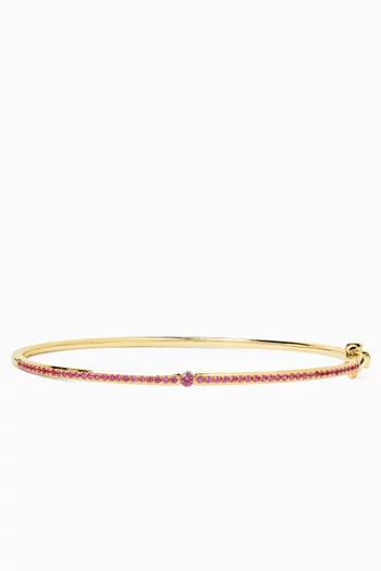 Zeus Pink Sapphire Pavé Bracelet in 18kt Gold