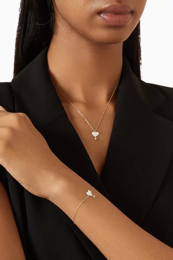 Heart Bracelet in 18kt White Gold