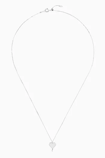 Heart Necklace in 18kt White Gold