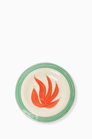 Coral Dessert Plate in Ceramic, 21cm