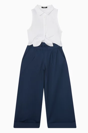 Knot Jumpsuit in Cotton