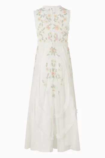 Sleeveless Ruffle Gown