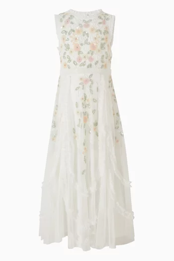 Sleeveless Ruffle Gown