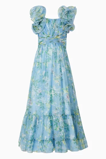 Ruffle Gown in Chiffon