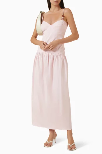 Simona Maxi Dress in Cotton Blend