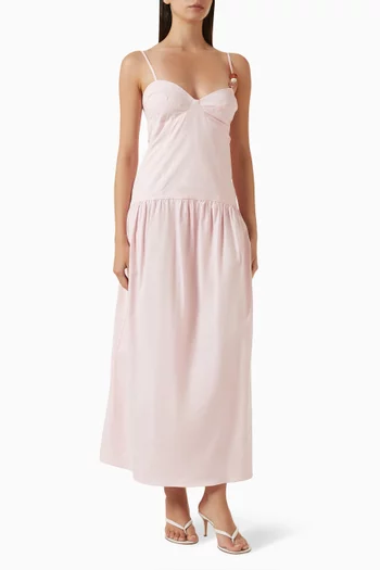 Simona Maxi Dress in Cotton Blend
