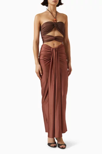 Dawn Top & Skirt Set in Lycra