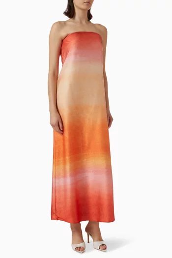 Lola Gradient Dress in Satin