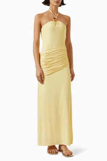 Clelia Halterneck Dress in Jersey