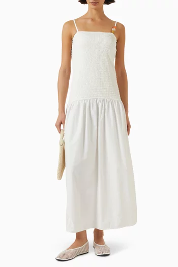Wara Shirred Dress in Jersey