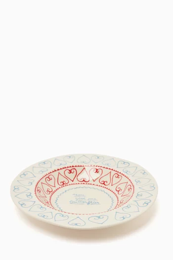 'You Give Me Butterflies' Dinner Plate in Ceramic, 26x3cm