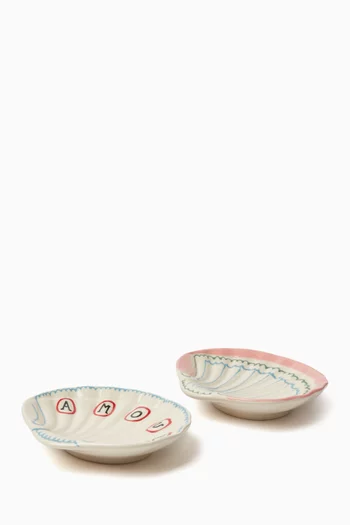 Amour Shell Dishes, Set of 2