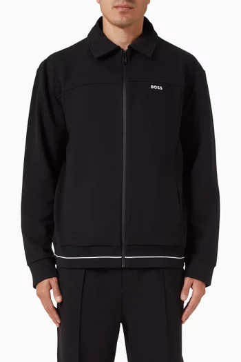 Zip Sweatshirt in Cotton-blend