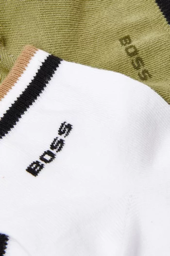 Signature-stripe Socks in Cotton-blend, Set of 2