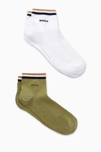 Signature-stripe Socks in Cotton-blend, Set of 2