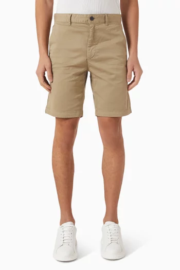 Slim Fit Shorts in Stretch Cotton Twill
