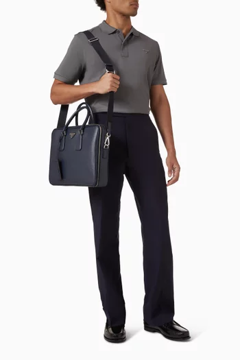 Briefcase in Saffiano Leather