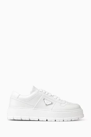 Logo Sneakers  in Leather