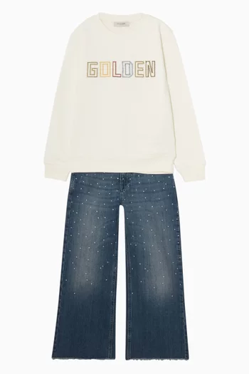 Logo Crewneck Sweatshirt in Cotton