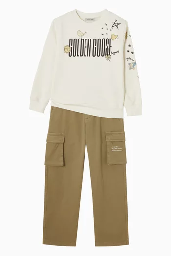 Cargo Pants in Cotton Gabardine