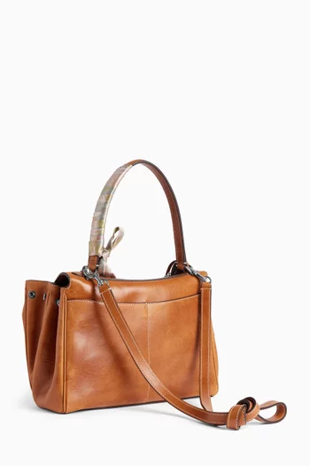 Small Rodeo Handbag with Charms in Leather
