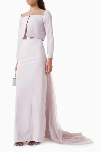 Strapless Gown in Crepe