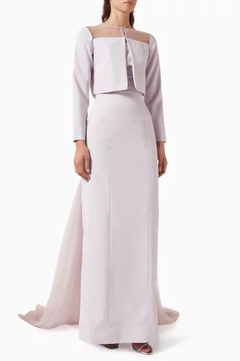 Strapless Gown in Crepe