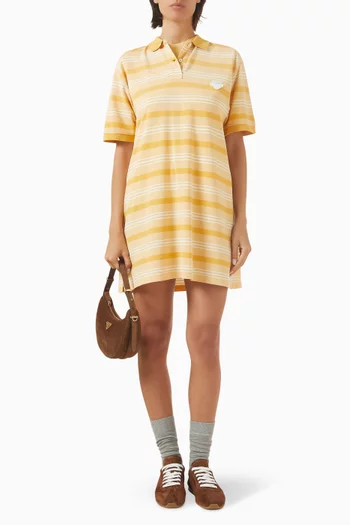 Bayadere Stripe Mini Dress in Cotton-piqué