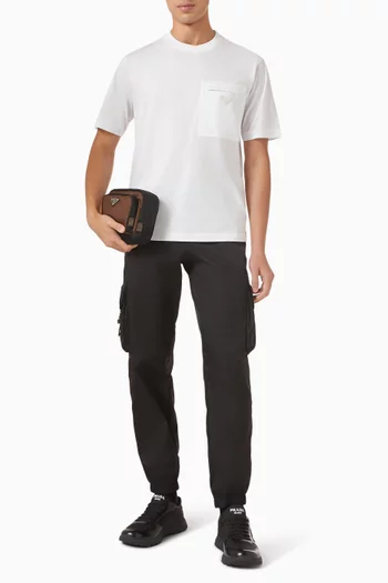 Zip Pocket T-shirt in Re-nylon & Jersey