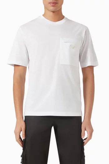 Zip Pocket T-shirt in Re-nylon & Jersey