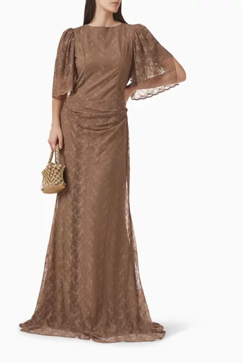 Draped Dress in Lace