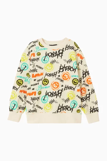 Graffiti Sweatshirt in Cotton