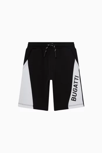 Logo Striped Sweat Shorts