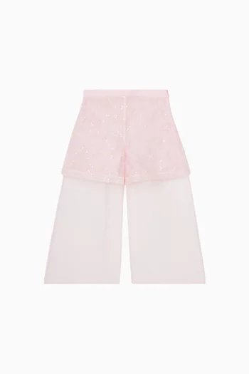Floral-print Pants