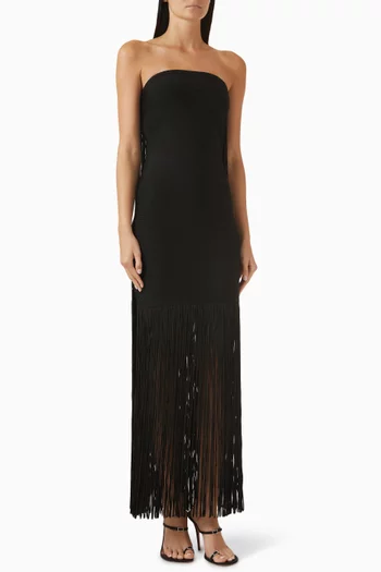 Briar Fringe Gown in Rayon Blend
