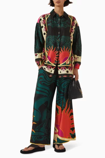 Flamingo Night Ophelia Pants