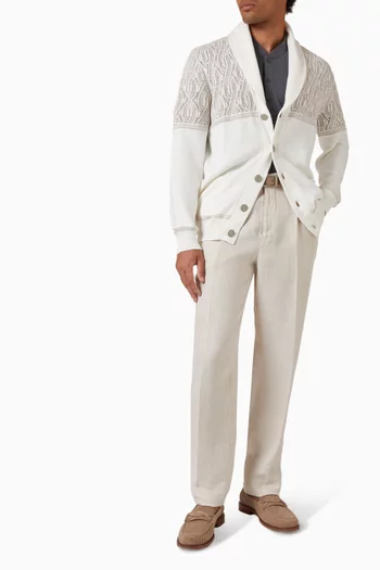 Garment Dyed Pants in Linen Gabardine