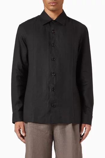 Crête Details Shirt in Linen