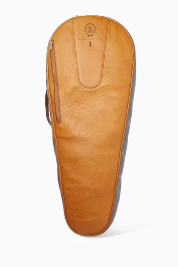 Tennis Racket Cover in Grained Leather
