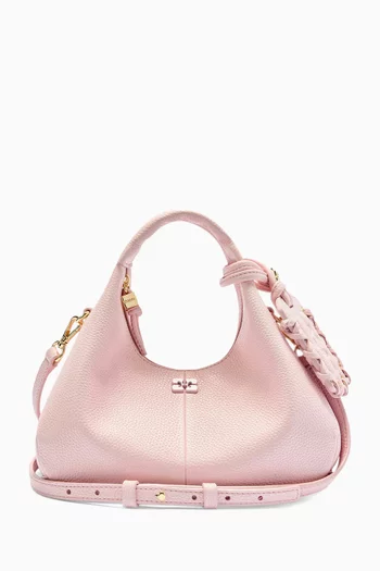 Hobo Mini Bag in Grained Leather