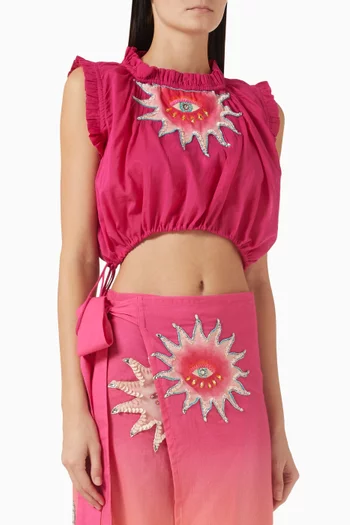 Celestial Crop Top in Cotton