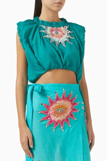 Celestial Crop Top in Cotton