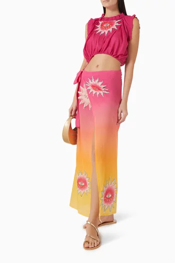 Sun Fire Pareo Skirt in Cotton