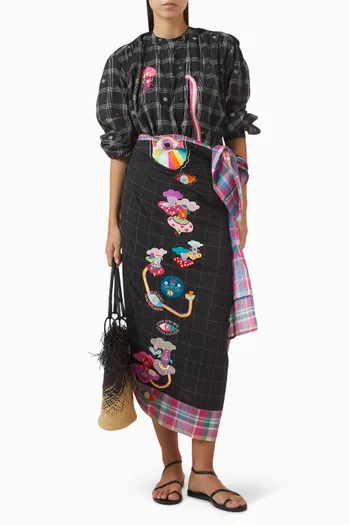 Mushroom Mania Pareo Skirt in Cotton