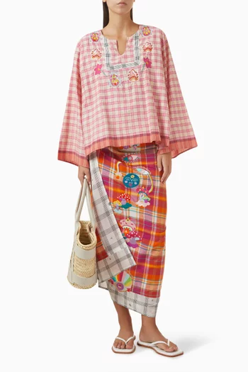 Dawn Checked Blouse in Cotton