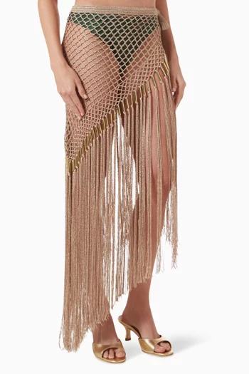 Aria Hand Crochet Fringe Skirt