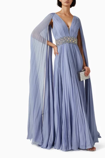 Fesco Pleated Cape Gown