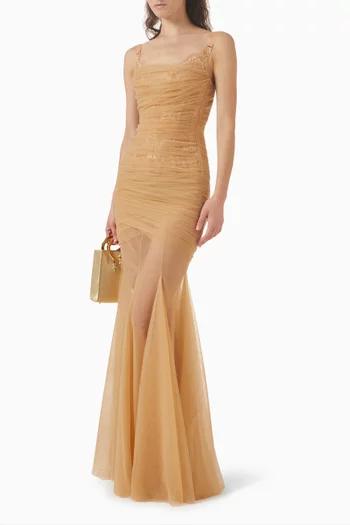 Juanita Sheer Corset Dress in Tulle